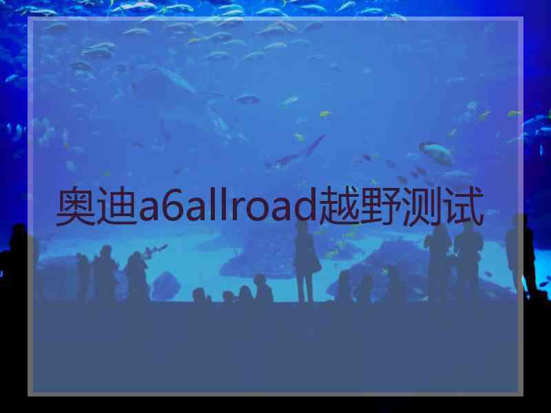 奥迪a6allroad越野测试