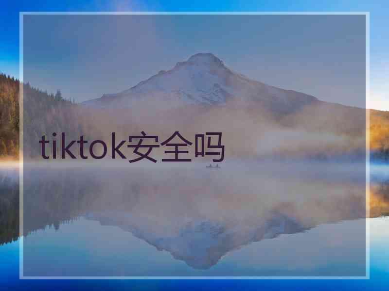 tiktok安全吗