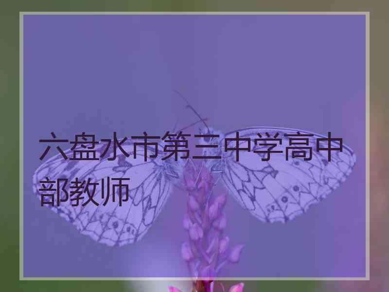 六盘水市第三中学高中部教师