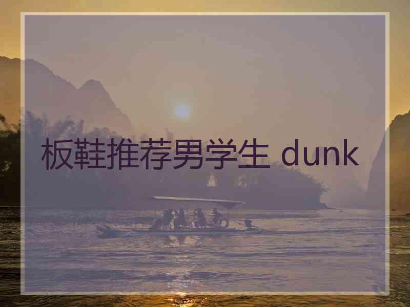 板鞋推荐男学生 dunk