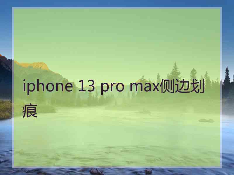 iphone 13 pro max侧边划痕