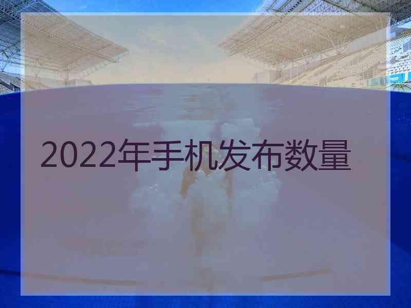 2022年手机发布数量