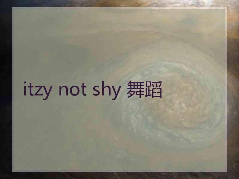 itzy not shy 舞蹈