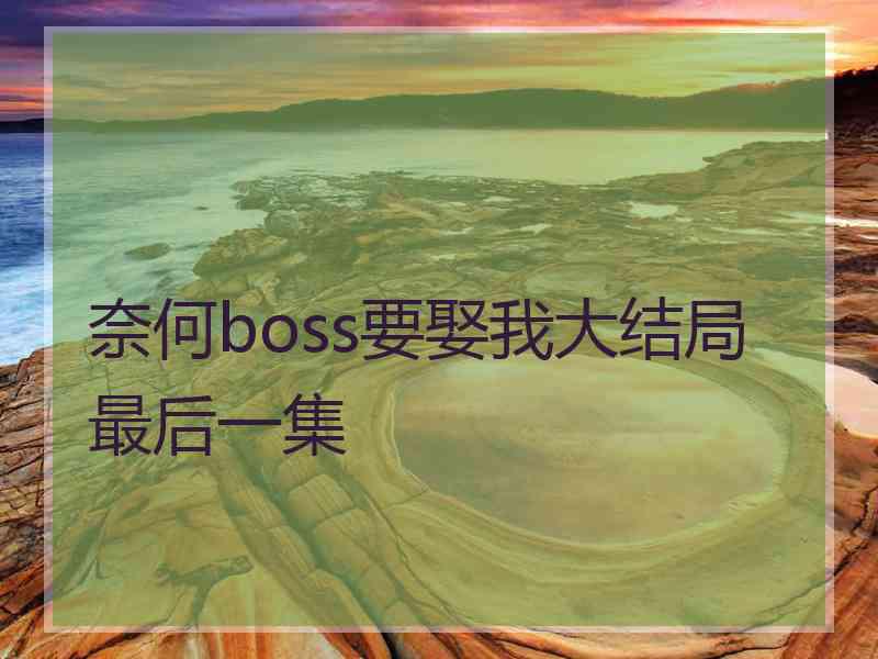 奈何boss要娶我大结局最后一集