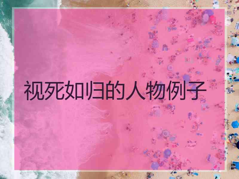 视死如归的人物例子