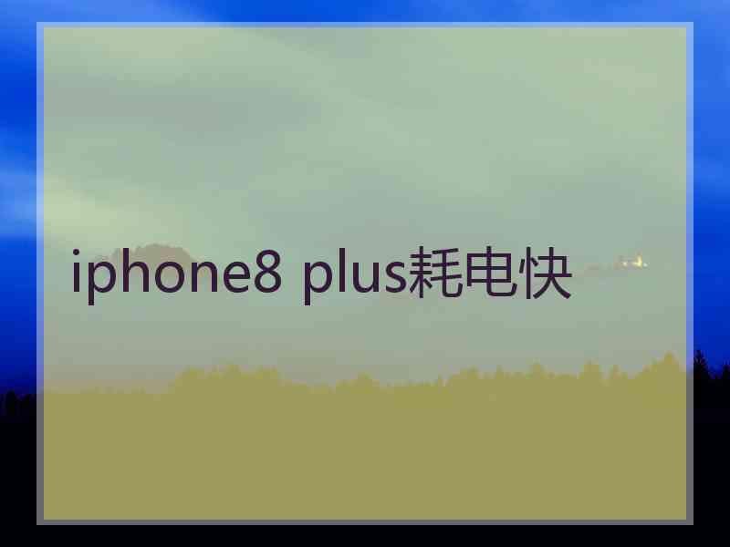 iphone8 plus耗电快