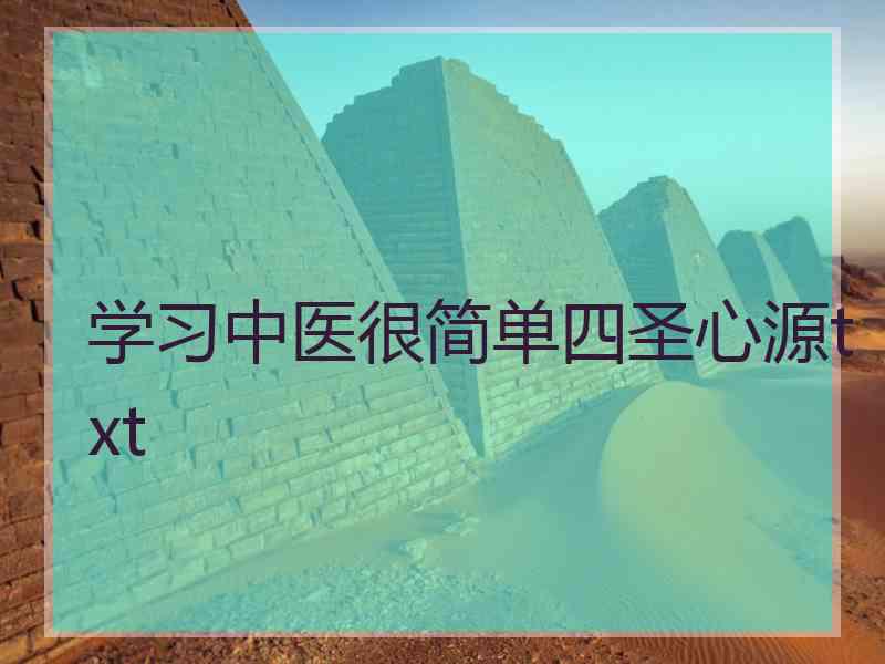 学习中医很简单四圣心源txt