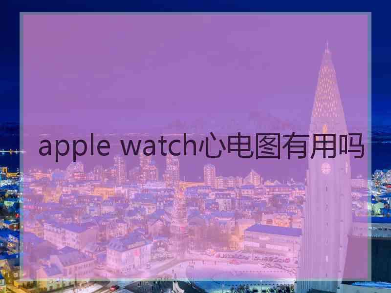 apple watch心电图有用吗