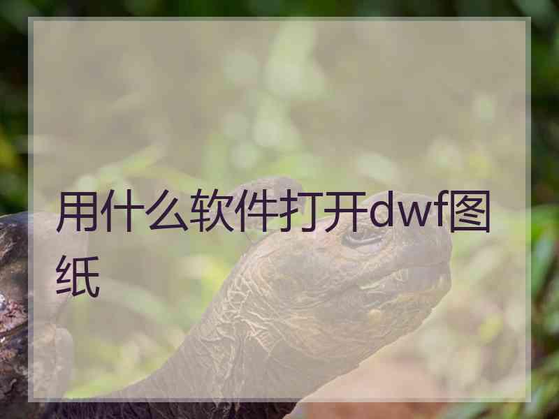 用什么软件打开dwf图纸