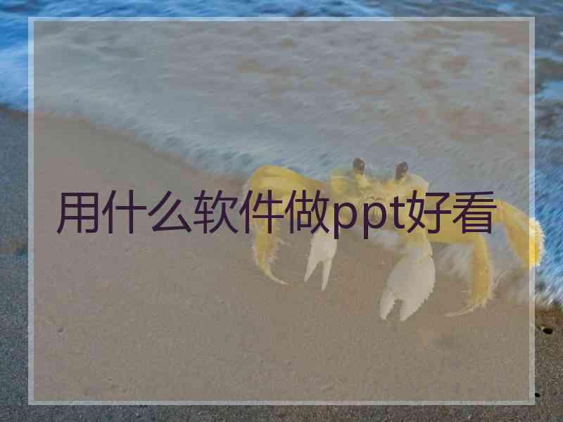 用什么软件做ppt好看