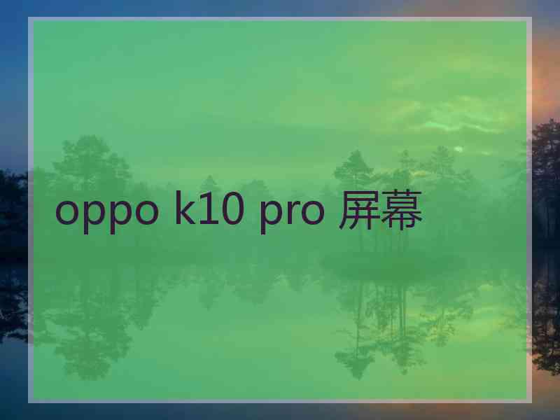 oppo k10 pro 屏幕