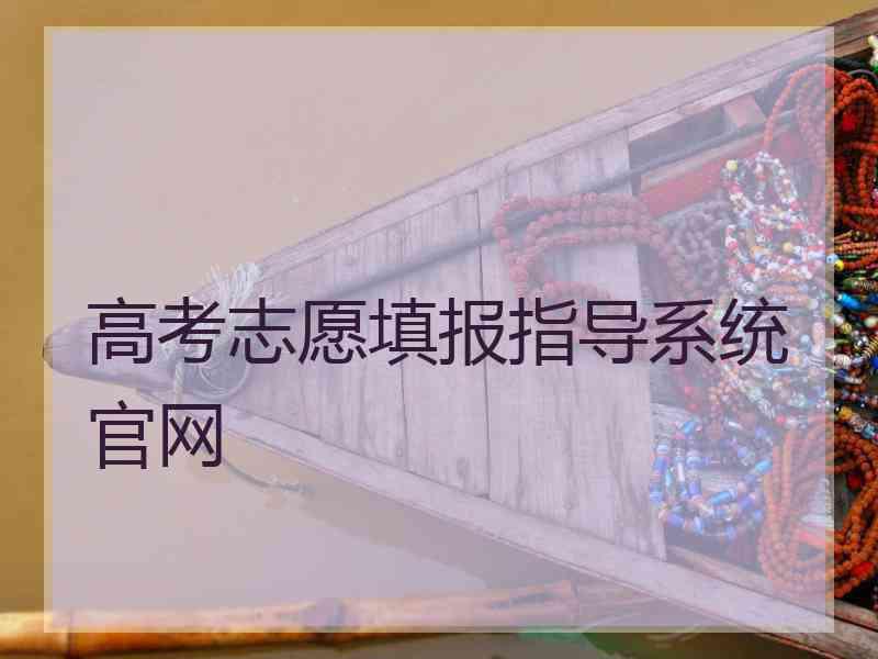 高考志愿填报指导系统官网