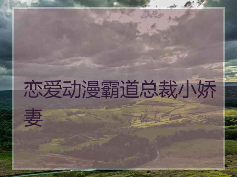 恋爱动漫霸道总裁小娇妻