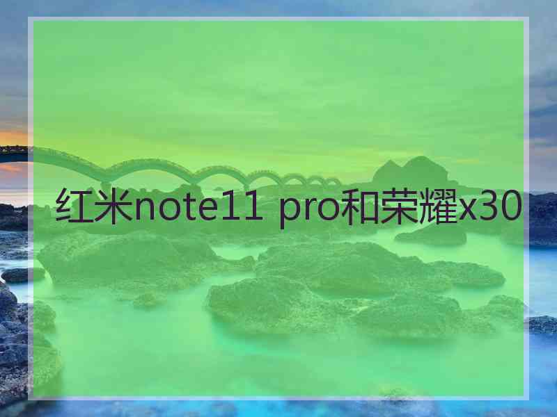 红米note11 pro和荣耀x30