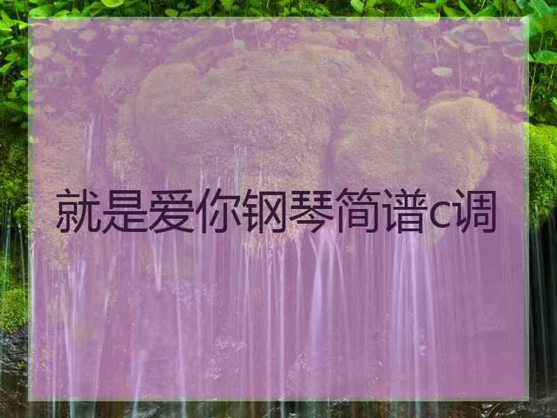 就是爱你钢琴简谱c调