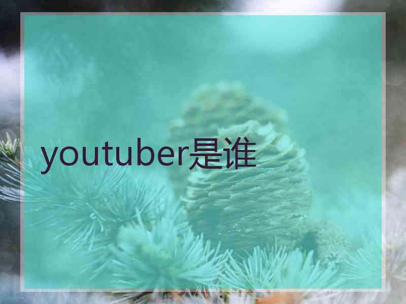 youtuber是谁