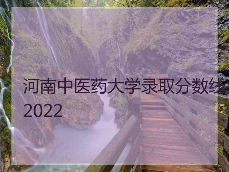 河南中医药大学录取分数线2022