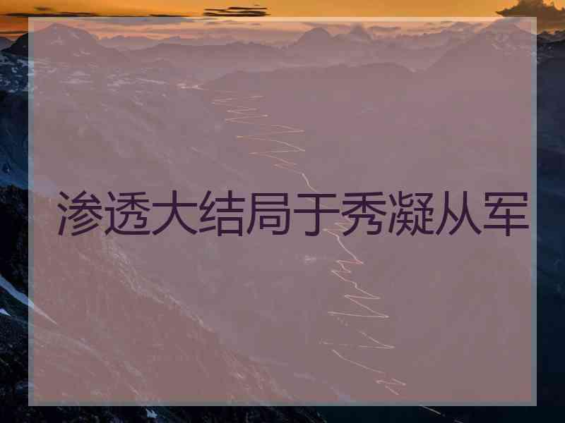 渗透大结局于秀凝从军