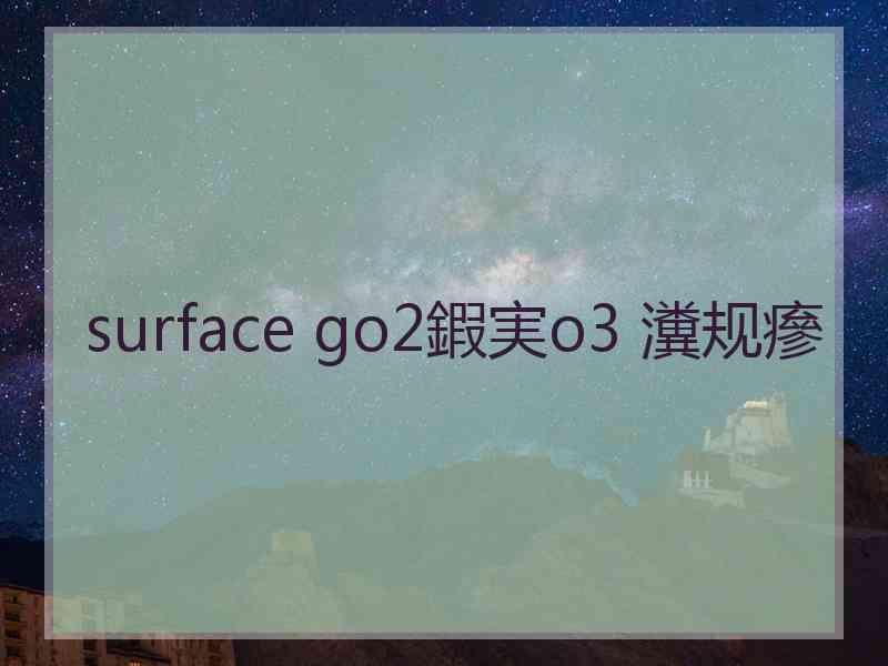 surface go2鍜実o3 瀵规瘮