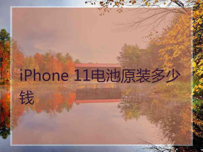 iPhone 11电池原装多少钱