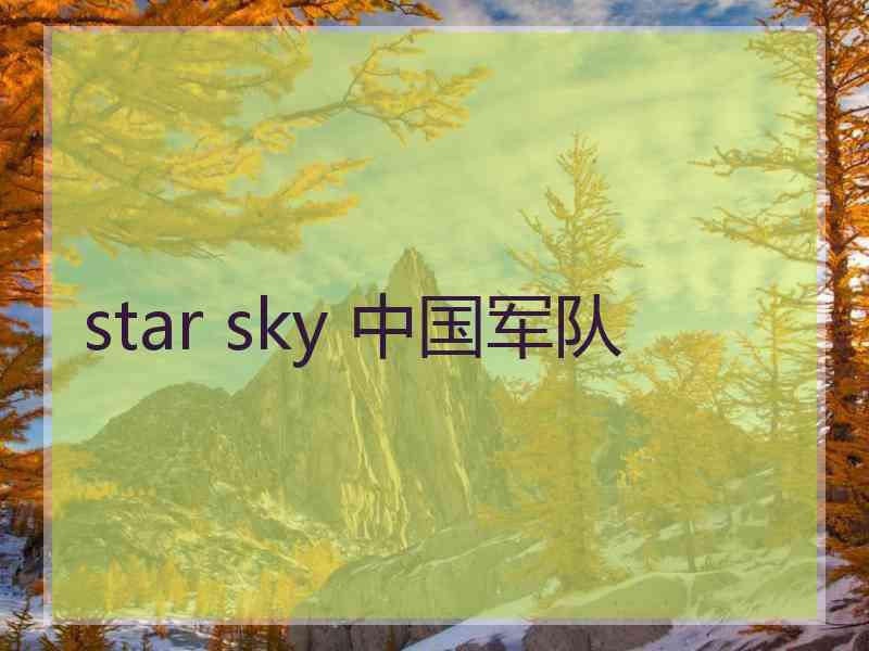 star sky 中国军队