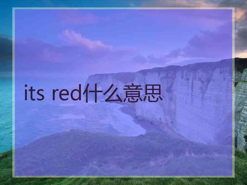 its red什么意思