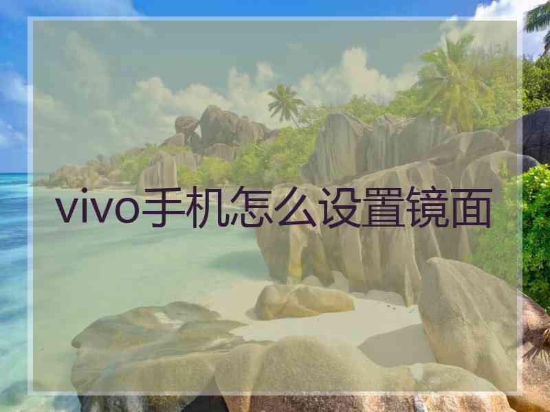 vivo手机怎么设置镜面