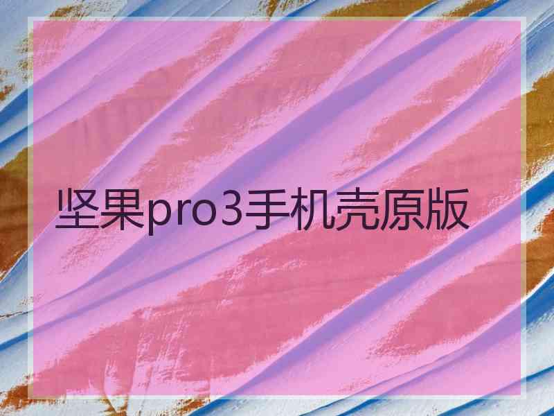 坚果pro3手机壳原版