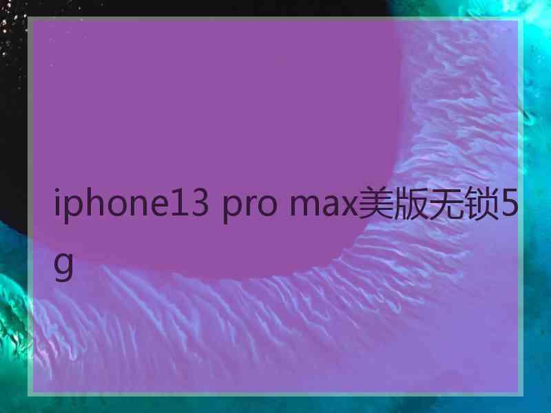 iphone13 pro max美版无锁5g