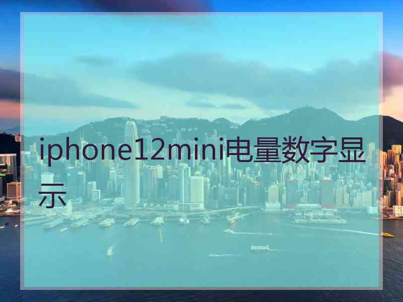 iphone12mini电量数字显示