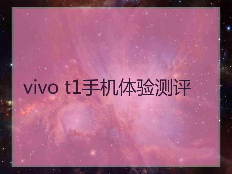 vivo t1手机体验测评