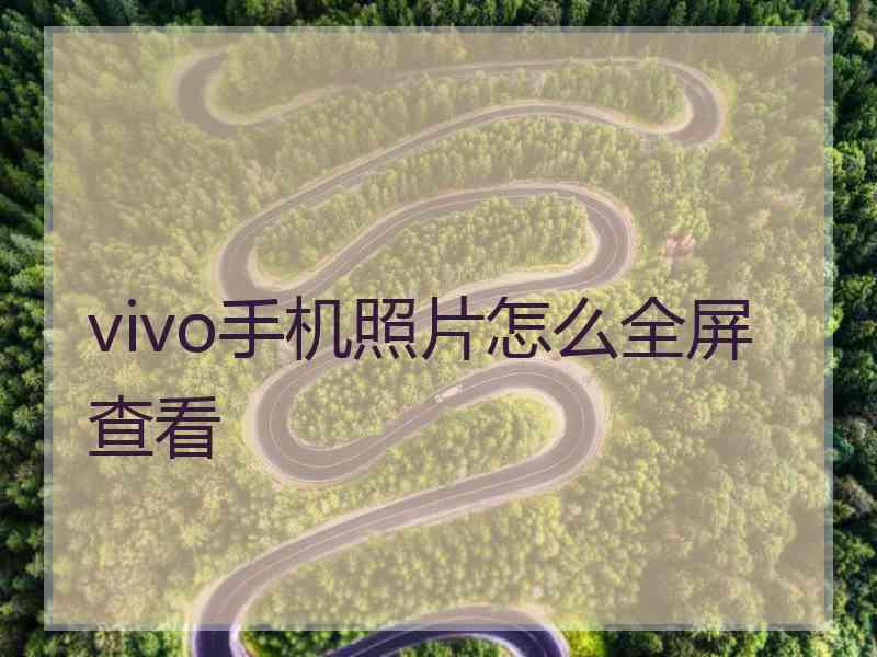 vivo手机照片怎么全屏查看