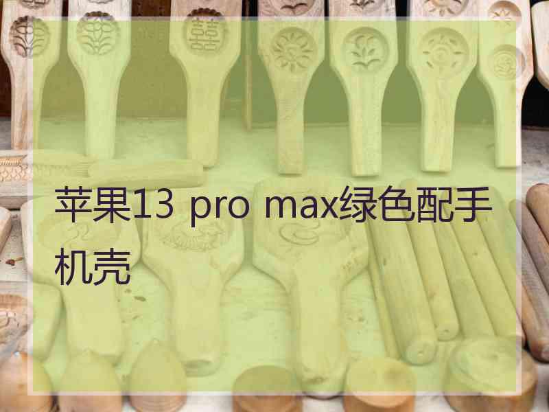 苹果13 pro max绿色配手机壳