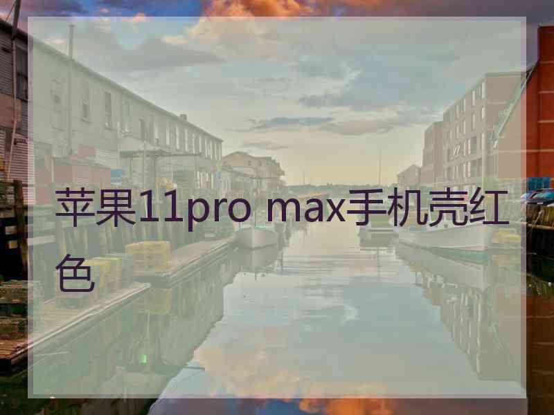 苹果11pro max手机壳红色