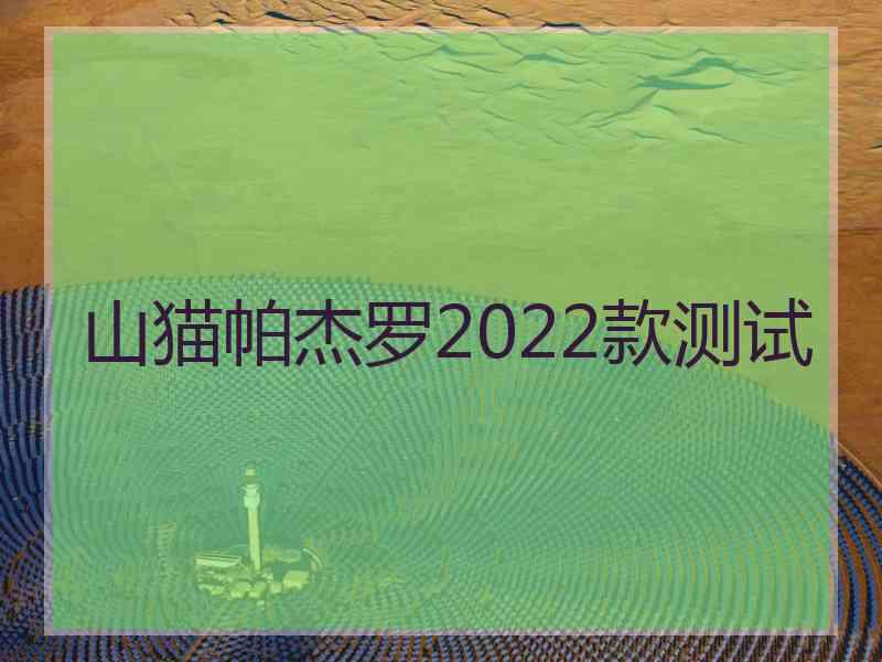 山猫帕杰罗2022款测试