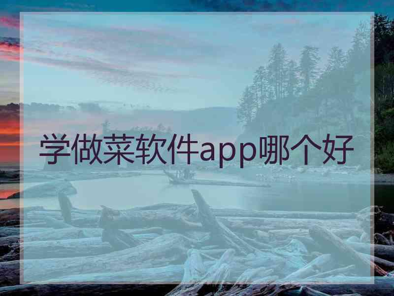 学做菜软件app哪个好