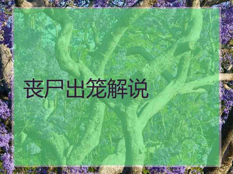 丧尸出笼解说