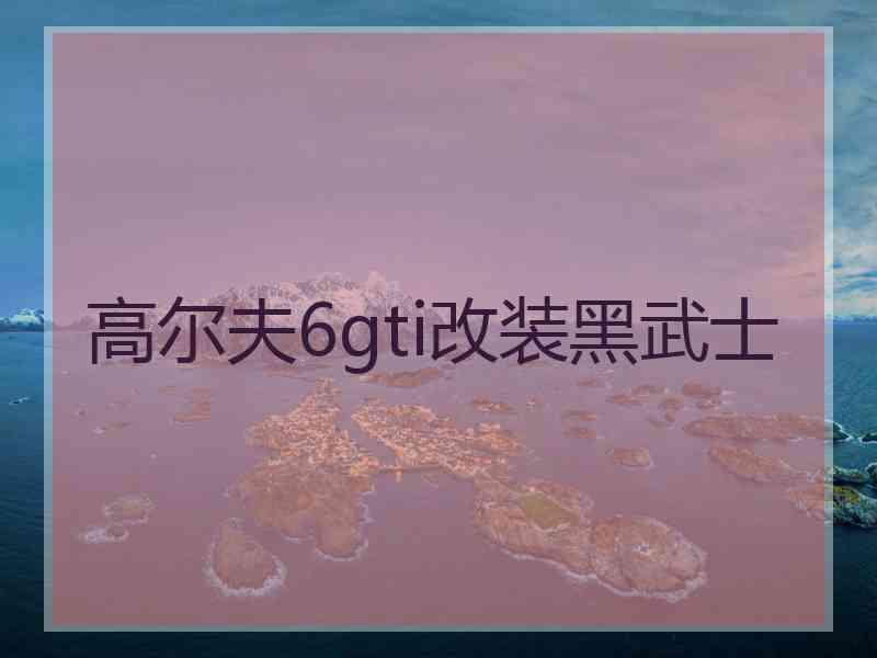 高尔夫6gti改装黑武士