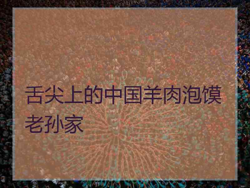 舌尖上的中国羊肉泡馍老孙家