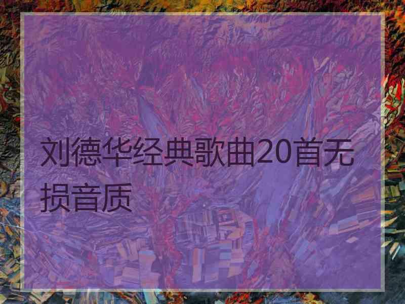 刘德华经典歌曲20首无损音质