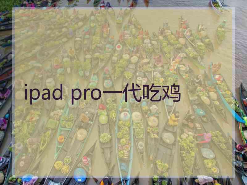 ipad pro一代吃鸡