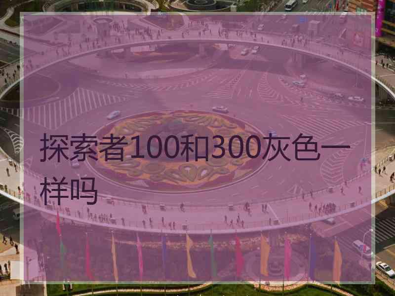 探索者100和300灰色一样吗