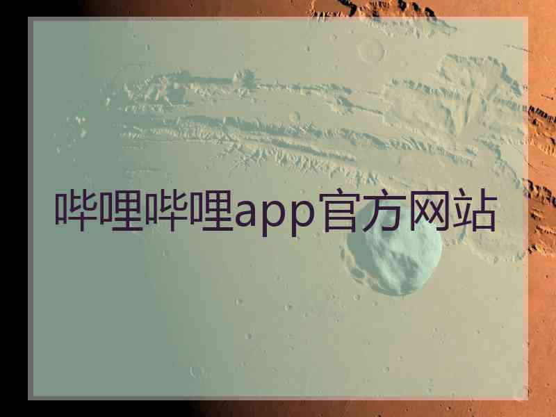 哔哩哔哩app官方网站