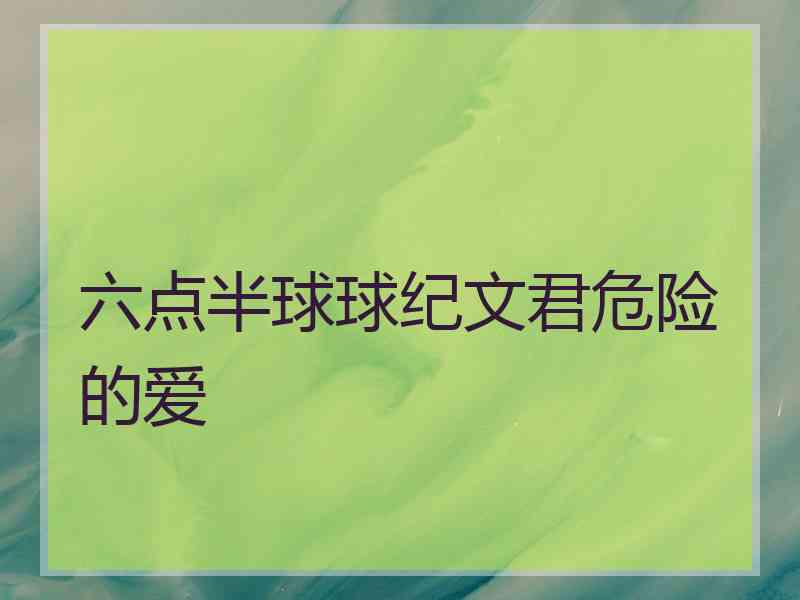 六点半球球纪文君危险的爱