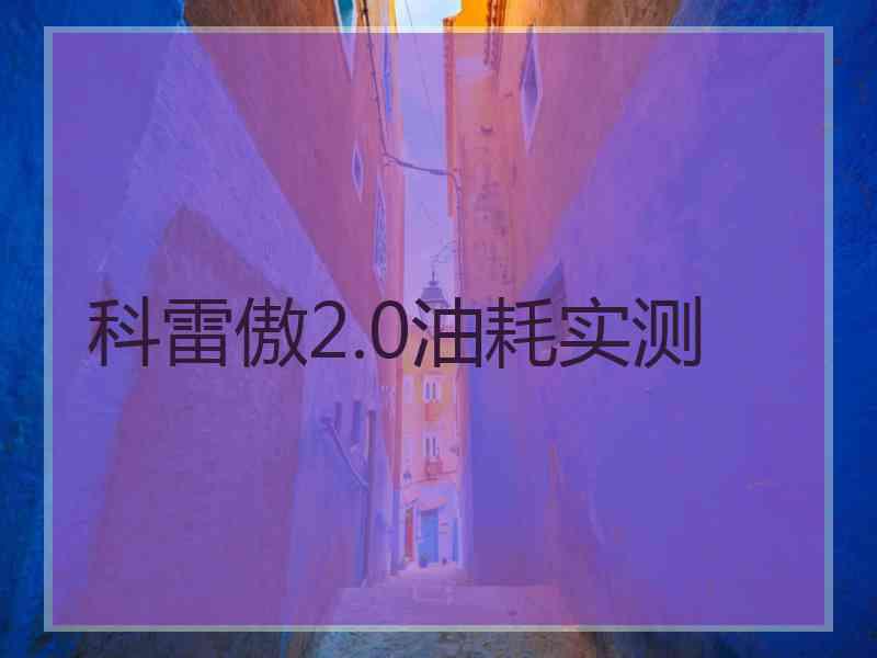 科雷傲2.0油耗实测