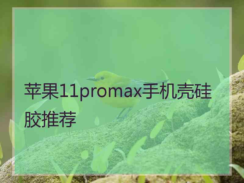 苹果11promax手机壳硅胶推荐