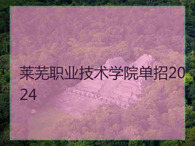 莱芜职业技术学院单招2024