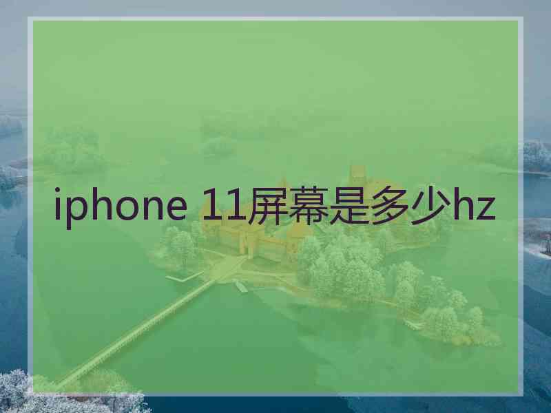 iphone 11屏幕是多少hz