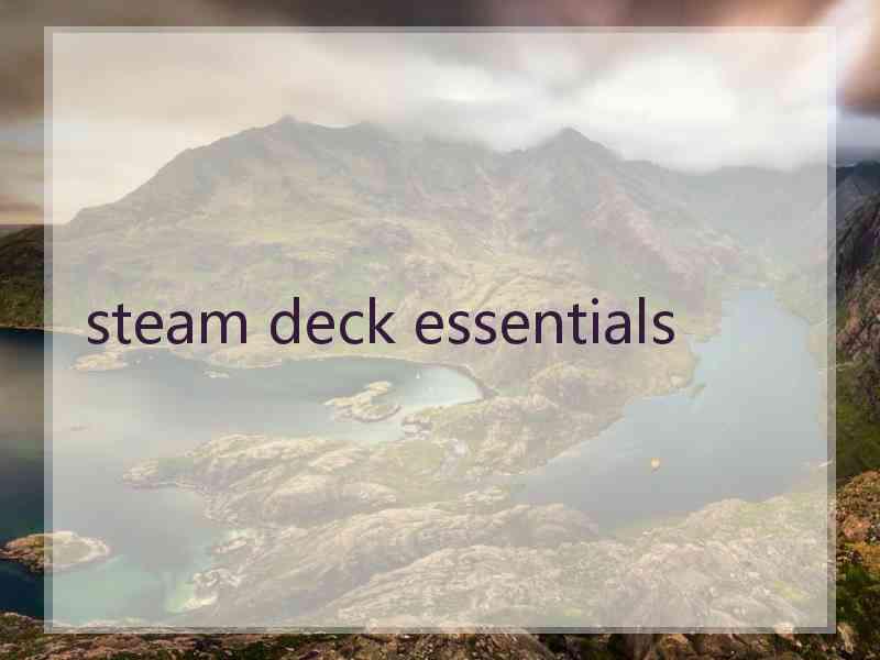 steam deck essentials