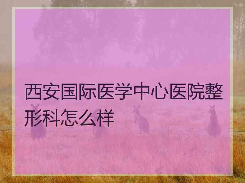 西安国际医学中心医院整形科怎么样